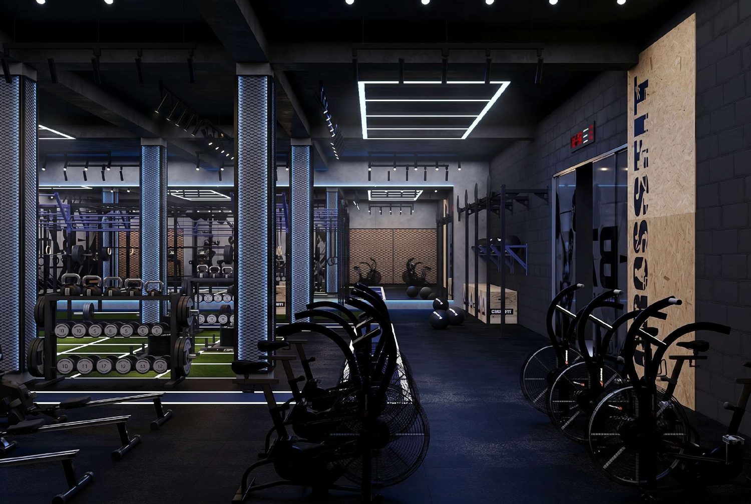 Gym-зона B7GYM с профессиональным оборудованием Matrix